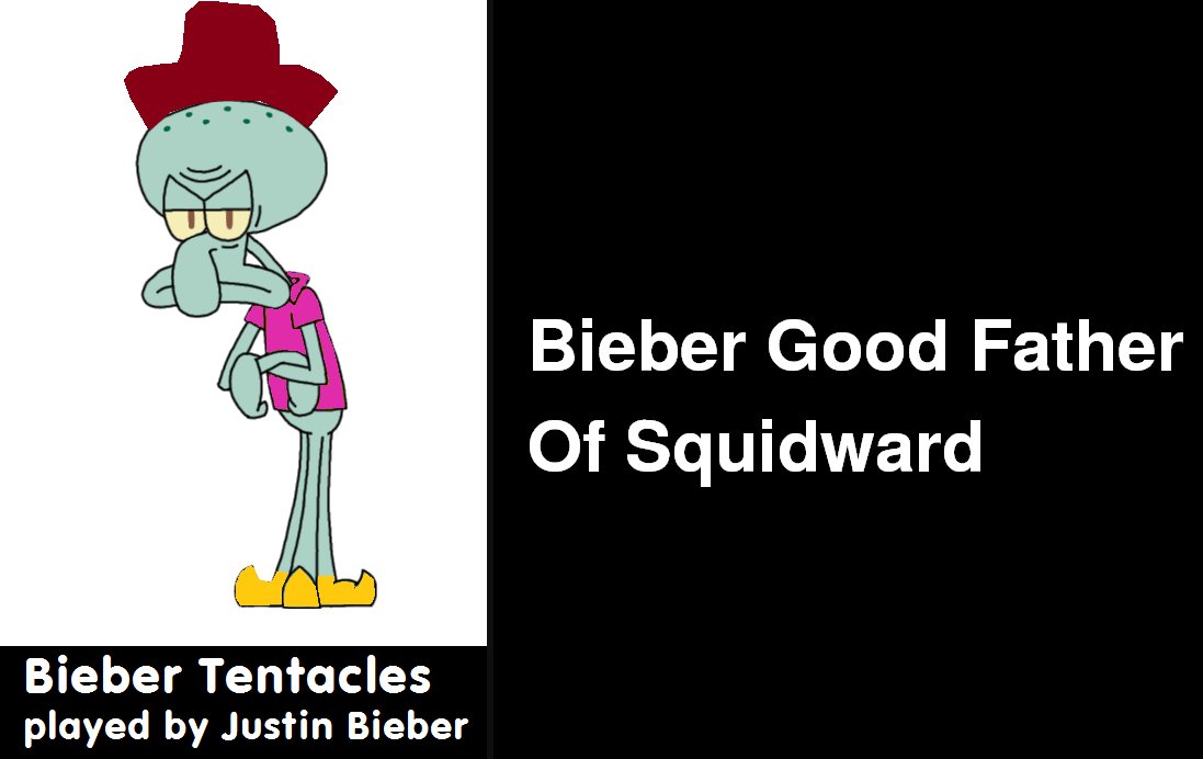 PDuffman's tweet photo. @VincentWaller72 i have an idea for @justinbieber he'll be playing Bieber Tentacles in Season 12 or Season 13 upcoming episode where he grounds and punishes Squidward. https://t.co/NuQEfIbOgN