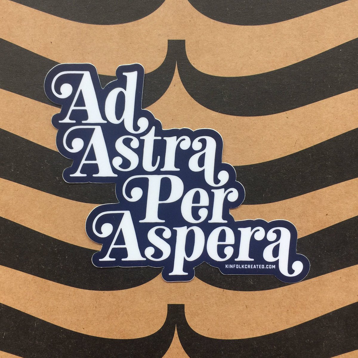 kinfolkcreated's tweet photo. New colorway, same amazing message! #adastraperaspera
—
In-stock and shipping next day for FREE! Mix-and-match all of our #KS designs!
—
#kansas #midwest #sticker #themidwest #stickergame #diecut #adastra #tothestars #kinfolkcreated #wheatstate #sunflowerstate #freestate #motto https://t.co/Xg4AcvbL7C