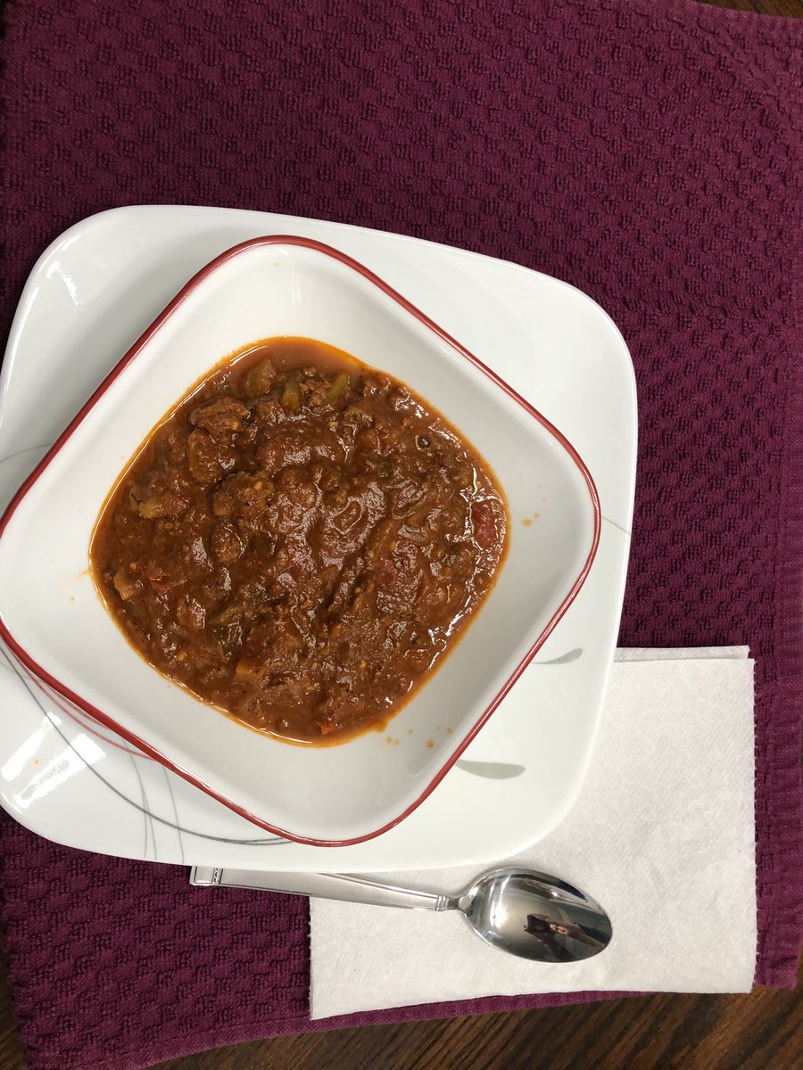 Chili that’s what’s for dinner. #chili #onlyveggiesandmeat