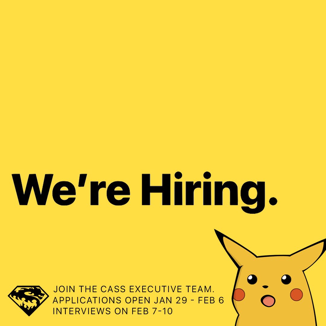 utmcass's tweet photo. THATS RIGHT! We’re HIRING! 

Want to join the amazing CASS team? We’ll it’s your time to shine!

Click the link below and follow the instructions to apply! 

Can’t wait to meet you all! Best of luck!

https://t.co/YijlKt65vX https://t.co/C8T6vnqfhs