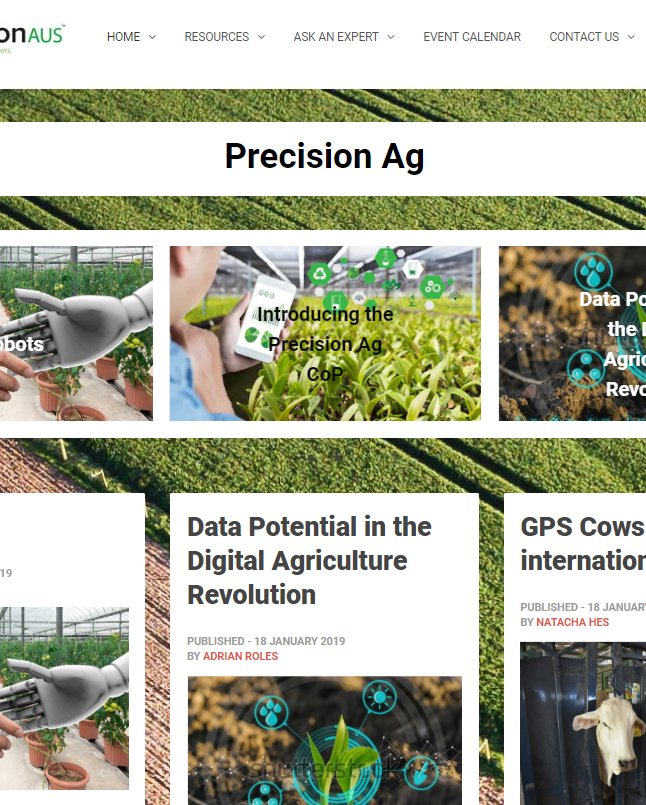 The Precision Ag CoP website is now live @ extensionaus.com.au/precisionag/