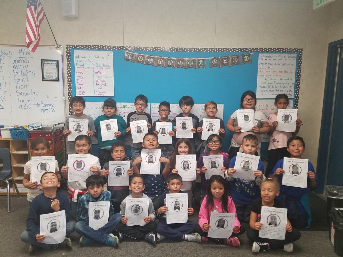 Celebrating the 100th day of school <a href="/Columbia_VVUSD/">Columbia Elementary</a>