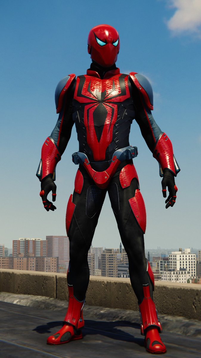 ◦ Spider Armor - MK III Suit ◦⌁ suit power: semi-liquid smart-metal crystallizes to reflect bullets back at shooters⌁ looks perpetually angry⌁ tell me why my brain thinks he looks like a DC character ⌁ created in the comics to fight the sinister six specifically