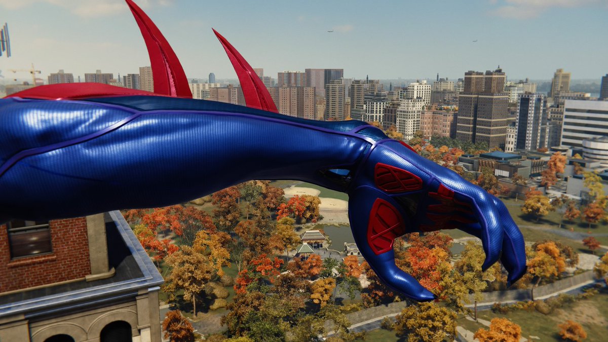 ◦ Spider-Man 2099 Suit ◦⌁ suit power: decrease gravity while in the air⌁ shoutout to miguel o’hara⌁ doesn’t have a spider logo on the back which threw me off⌁ pointy fingers and death spikes on the arms, love it⌁ made out of the same stuff the fantastic four use