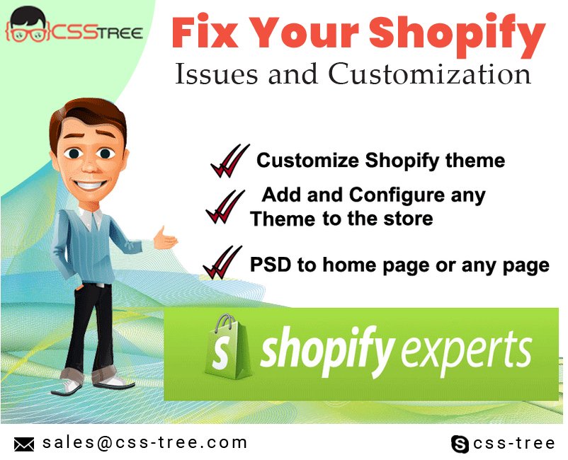 tree_css's tweet image. If you need an edit to the design or functions within your Shopify theme we can offer to make some small edits commonly referred to as theme tweaks. Contact us anytime and visit our website bit.ly/2SfhuM8 
#CSSTree #ShopifyConversion #ShopifyTheme #ShopifyDevelopment