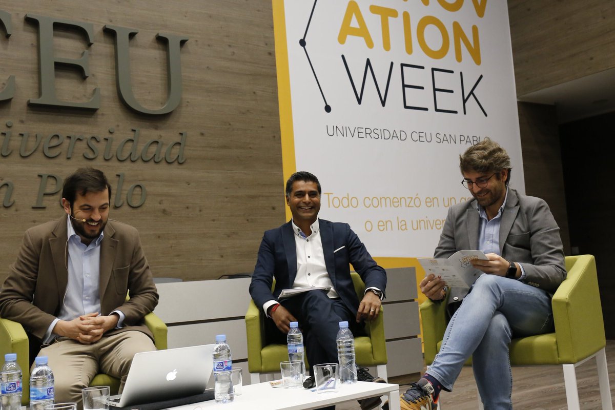 JoseTorrego's tweet photo. Moderando una mesa interesante en @CEUemprende con cracks como @malvescardoso y Alejandro Fdez Luengo @MarcoAldany en #innovationweekCEU #Startups https://t.co/Mnc8pxnQ1r