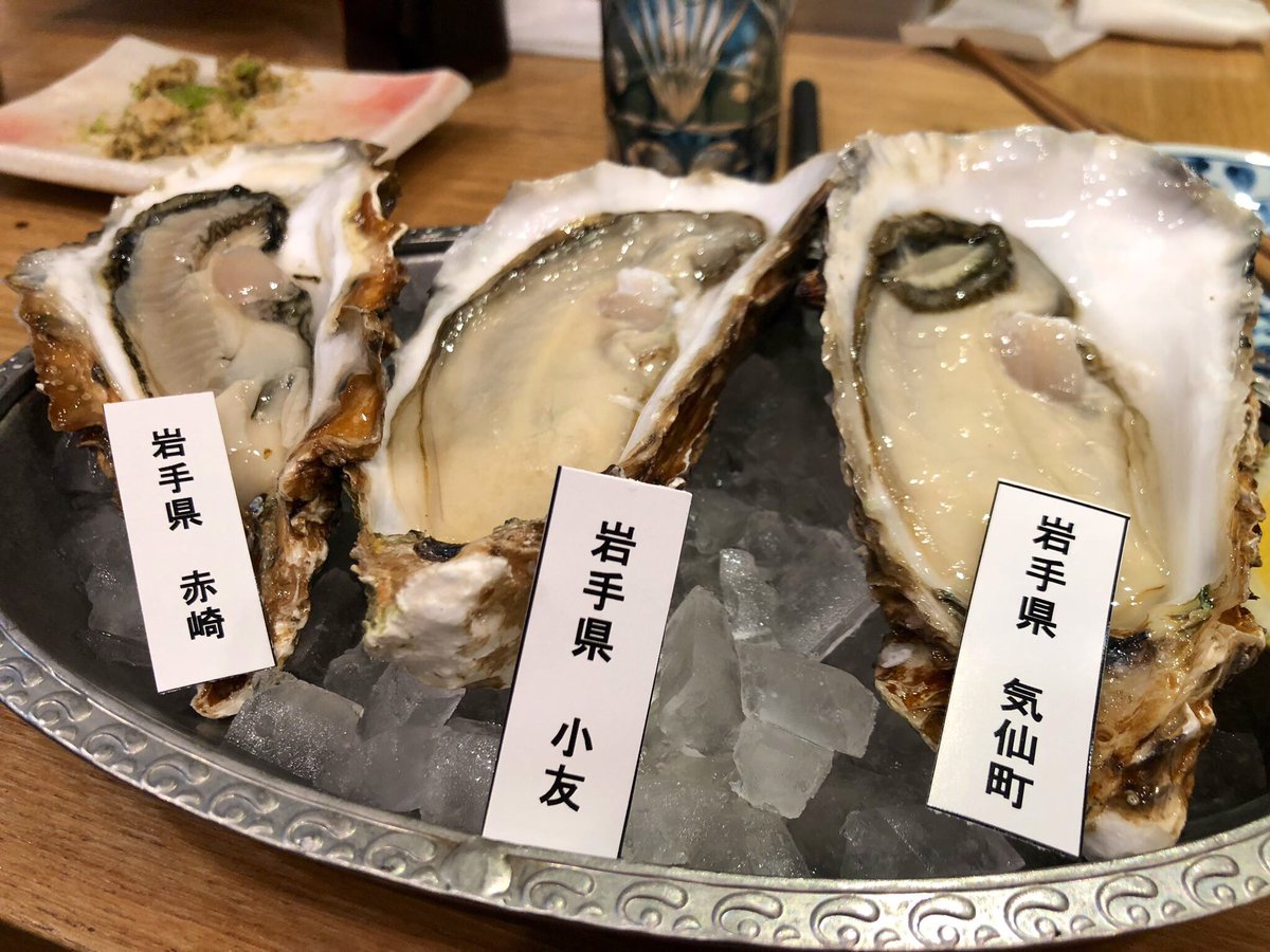 実際に行ってみた美味しい店メモ 中目黒駅 のどぐろ屋 牡蠣右衛門 日によって変わる産地直送の生牡蠣3種盛りから始まり 牡蠣のなめろう 大エビフライ のどぐろの炙り押し寿司を頂きました 牡蠣 のどぐろ好きには堪らないお店です T Co