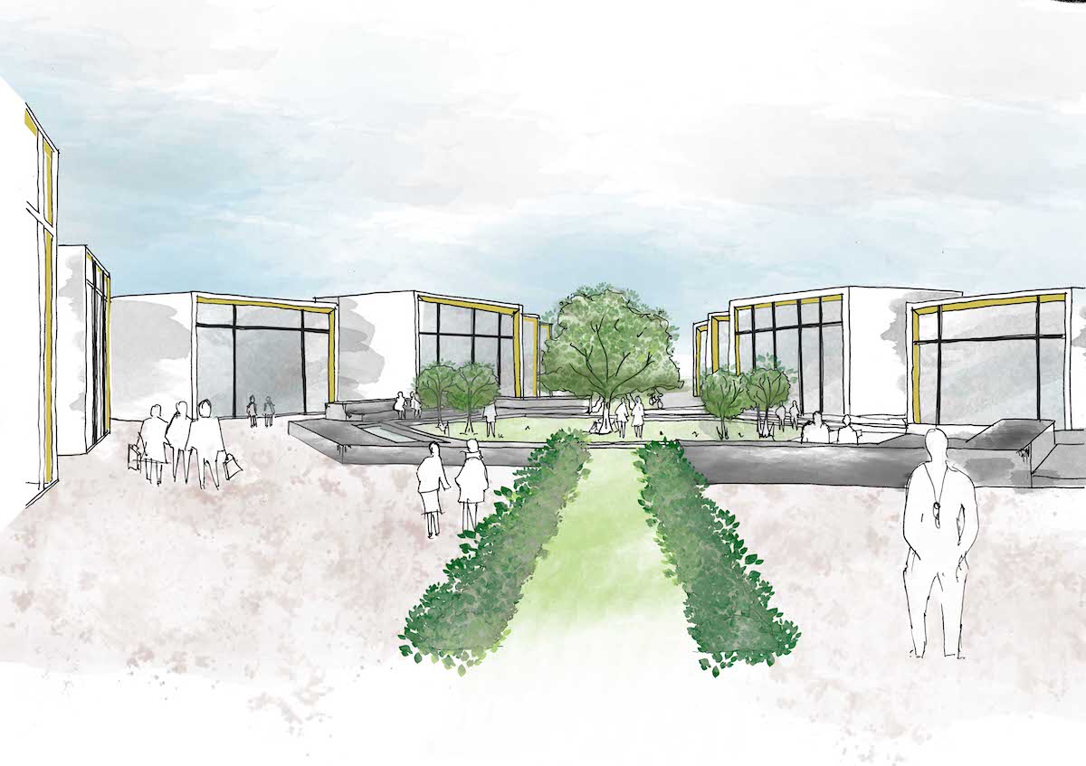 This is a piece from our #competition entry, demonstrating the importance of community spaces. Showing how design interacts with users through shared surfaces and visual sight lines. #masterplanning #communitydesign #interactivespaces