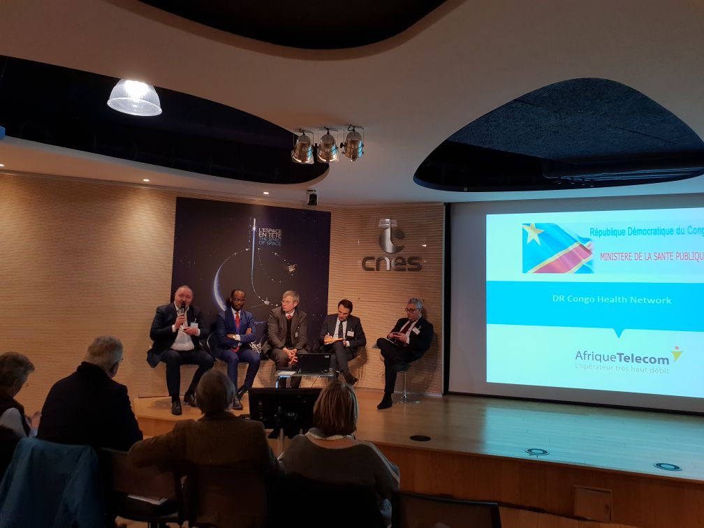AfriqueTelecom's tweet image. Thank you @CNES and @aero_aaso : yesterday we share our experience during this meeting dedicated to spatial applications for health in Africa. The network of 622 VSAT we have deployed in DRC with @mackmuluka for Health Ministry is a sample of #satellite use for #health in #Africa