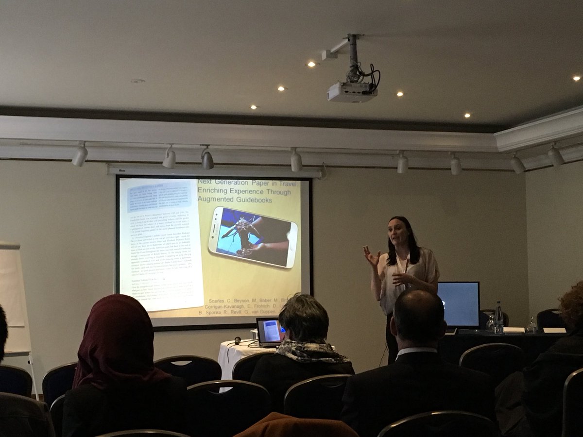 IFITTorg's tweet photo. @scarlesc showing a fantastic demo about next generation paper in travel at #ENTER2019 eTourism Conference. #touristexperience #Nicosia #Cyprus @IFITTorg @SHTMatSurrey @surrey https://t.co/YWlETGhNMQ