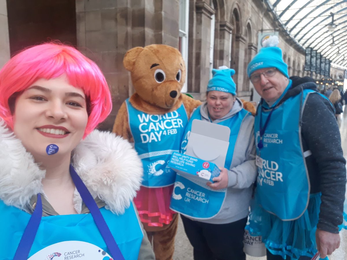 Today, and over the weekend, <a href="/CRUKShops/">Cancer Research UK Shops</a> teams across the country are out collecting for #WorldCancerDay. Thank you to all the staff &amp; volunteers for braving the cold, and thank you to all our supporters for donating to them.