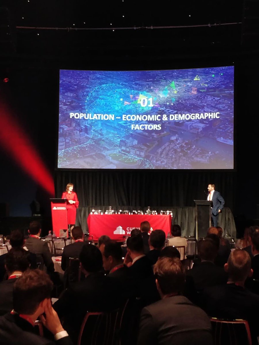 Aidan Gavin, Managing Director Cushman &amp; Wakefield Ireland, and Marian Finnegan, Head of Research Cushman &amp; Wakefield Ireland this morning,  looking at the  future of Irish property for 2019 and beyond  #futureofirishproperty #cushmanwakefield