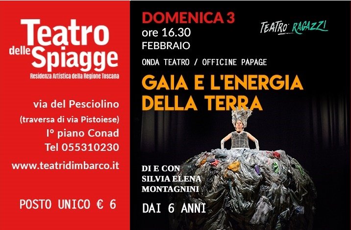 le avventure di Gaia e Pepe tra due mondi possibili: un mondo pieno di  spazzaturA o un mondo pulito e con energie rinnovabili? Dai 6 anni  INFO@TEATRIDIMBARCO.IT_ FB_ O55310230 <a href="/MrFirenzeSpett/">Firenze Spettacolo</a> <a href="/Informacitta24h/">Informacittà</a> <a href="/boxtoscana/">Boxoffice Toscana</a> <a href="/FirenzePost/">Firenze Post</a> <a href="/FirenzeTeatri/">Firenze Dei Teatri</a> <a href="/firenze_live/">Firenzelive.com</a> <a href="/FlorenceTV_/">FlorenceTv</a>