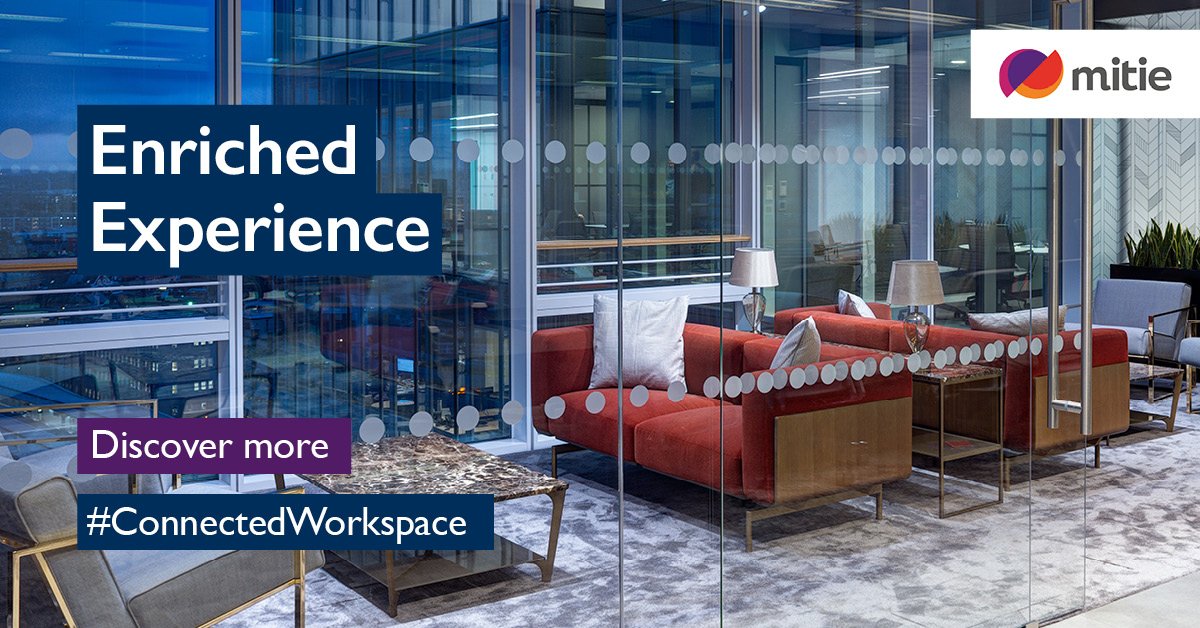 mitie's tweet image. With #ConnectedWorkspace building users have better experiences. Find hot desks, meeting rooms or book parking in advance. Discover more  connectedworkspace.com #DigitalTransformation
