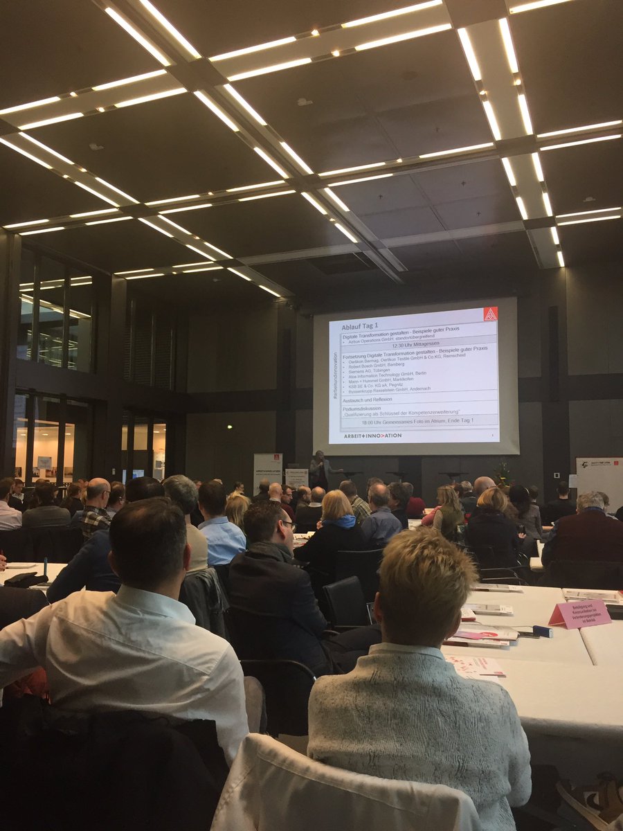 A_und_I's tweet photo. #arbeitundinnovation 
Anja Diegmüller, IG Metall, stellt das Programm der nächsten 2 Tage vor! https://t.co/Ga0SM1CejE