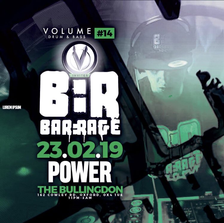 Its not a Bar:rage show without these!!!

<a href="/FunstaMC/">The Funisher</a> x Power <a href="/barrageuk/">Bar:RageV</a> 

23/02/19- Volume DNB x Bar:rage / DJ Hazard + More