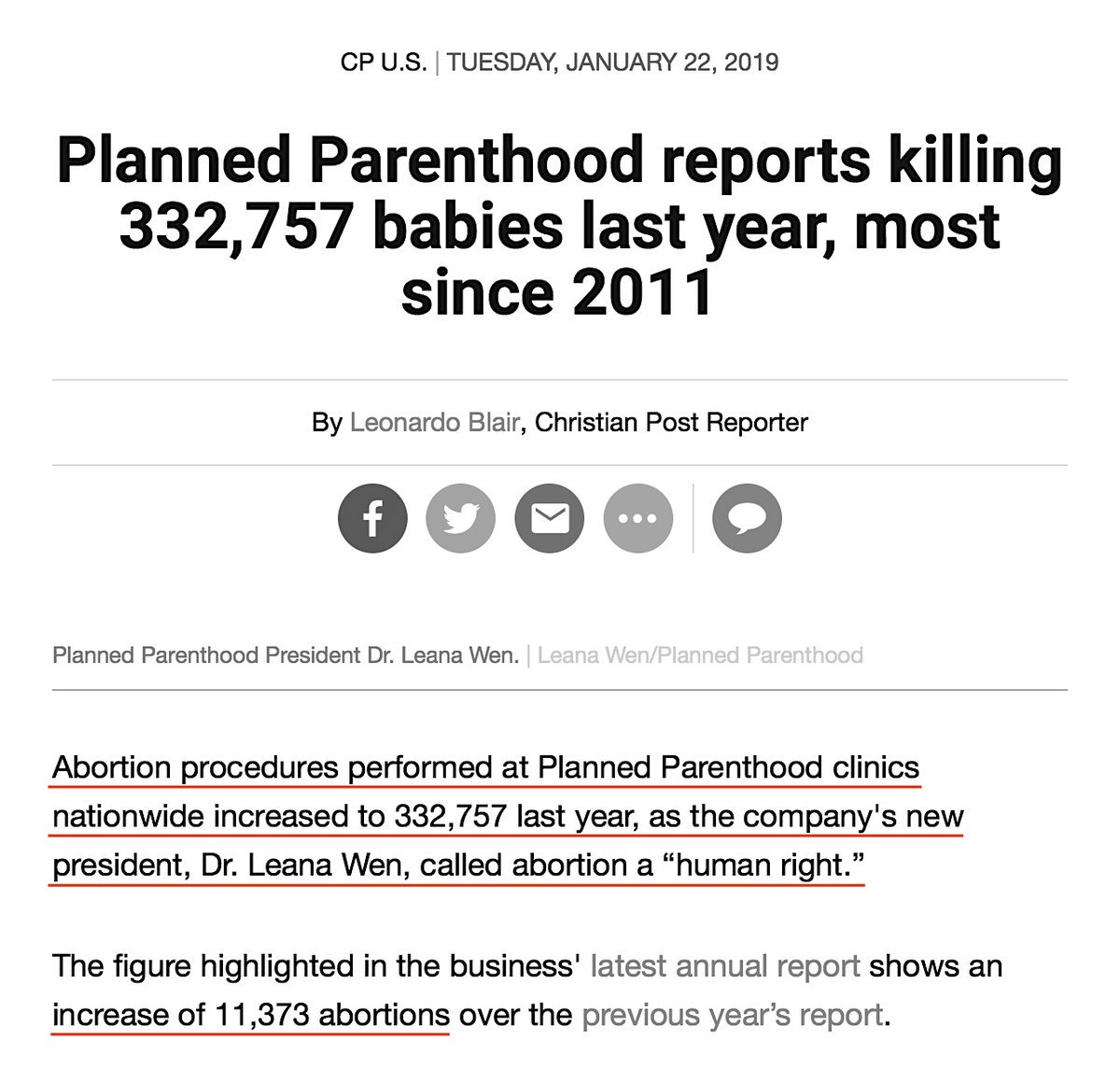 With 332,757 Abortions In 2018, Planned Parenthood Clinics Performed 118 Abortions For Every One Adoption Referral.Planned Parenthood Received $564.8 Million In Federal Grants, And Has Net Assets Of Nearly $1.9 Billion. https://www.christianpost.com/news/planned-parenthood-reports-killing-332757-babies-last-year-most-since-2011.html #QAnon  #AbortionLaw  @potus
