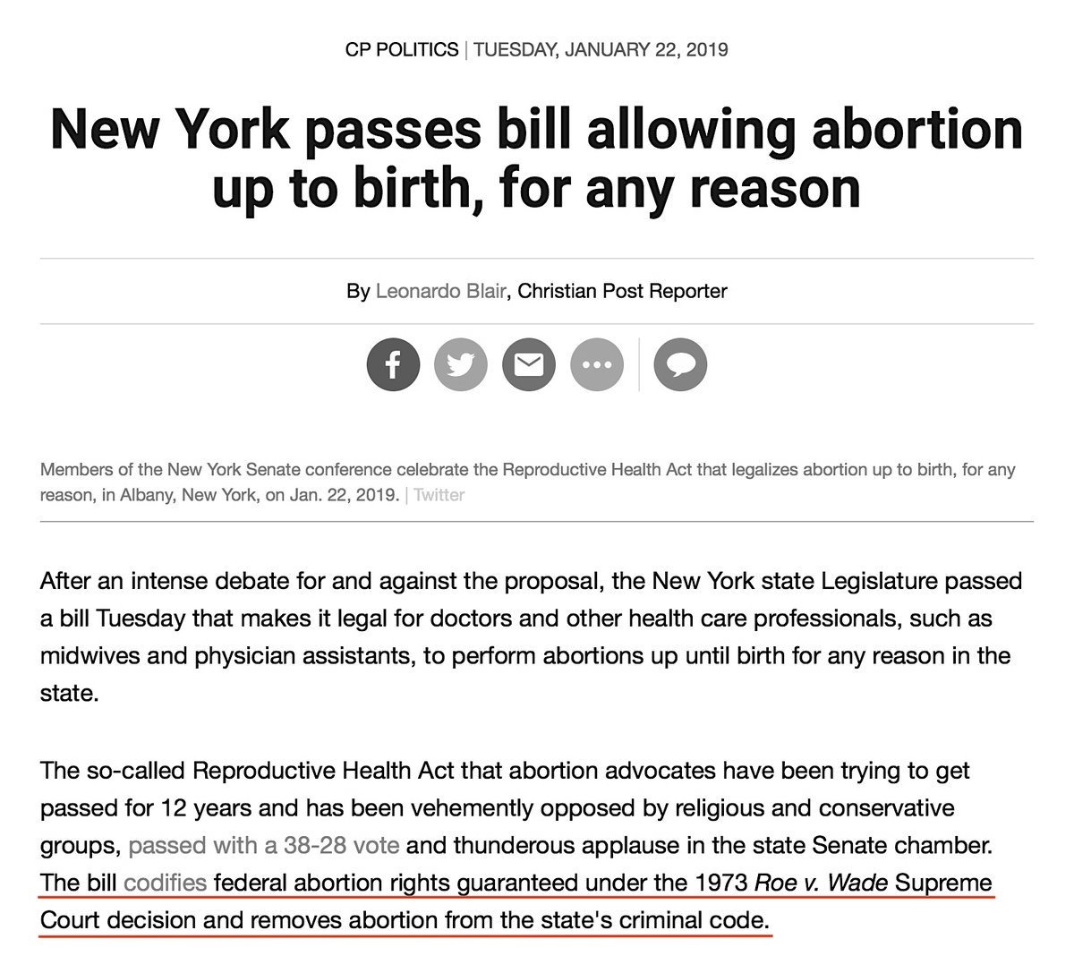 Gov. Cuomo's 'Reproductive Health Act' Is Not So Much About Women's Rights As It Is About The Sales Of Baby Parts. Big Business. Aborted Fetuses Are Also Used In Development Of Vaccines, As I Referenced Earlier In This Thread. https://www.christianpost.com/news/new-york-legislature-passes-bill-allowing-abortions-up-to-birth-for-any-reason.html #QAnon  #AbortionLaw  @potus