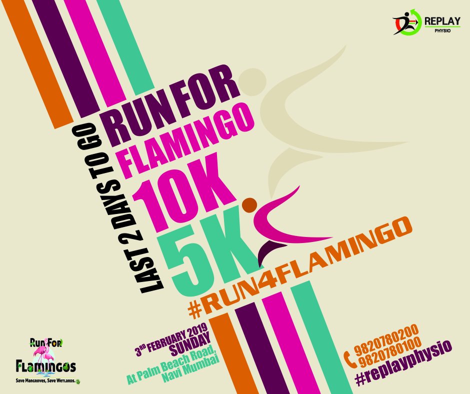 ReplayPhysio's tweet photo. RUN FOR FLAMINGO
RUN FOR NATURE 
RUN FOR ENVIRONMENT

LAST 2 DAYS TO GO

3rd Feb 

5 km
REPORTING TIME - 6.05 AM
FLAG OFF TIME     - 6.50 AM

10 km
REPORTING TIME - 5.45 AM
FLAG OFF TIME     - 6.30 AM

ASSEMBLY POINT
OPPOSITE AMAR CHS , SECTOR 58A, SEAWOODS, NAVI MUMBAI https://t.co/YBkjspP4eU