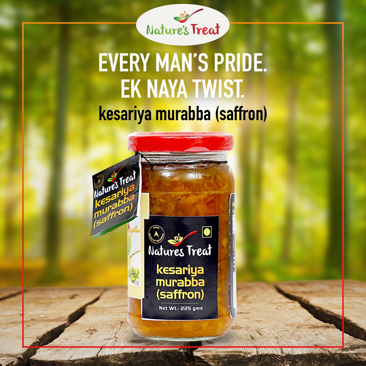 #NaturesTreat brings to you #KesariyaMurabba, made in a traditional way that lends you a distinct aroma bursting with flavour. 

Now available on <a href="/amazonIN/">Amazon India</a> Order Now bit.ly/ntorder 

#NaturesTreat #IndianPickles #Healthy #IndianCuisine #picklelover #Indian #indianfood