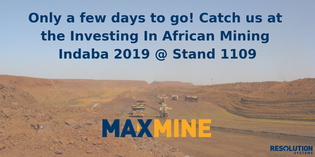 RSMaxMine's tweet photo. Only a few days to go! Catch us at the Investing In African Mining Indaba 2019 @ Stand 1109 

#MiningIndaba #MiningIndaba2019 #Turningtechintotonnes #MaxMine https://t.co/ZE0hg2d2gx