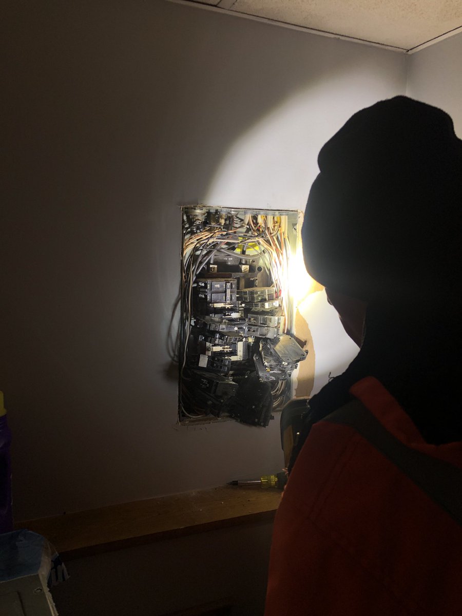 This cold weather will stress an overloaded electric panel. Luckily these alert home owners caught it before their house caught fire tonight!