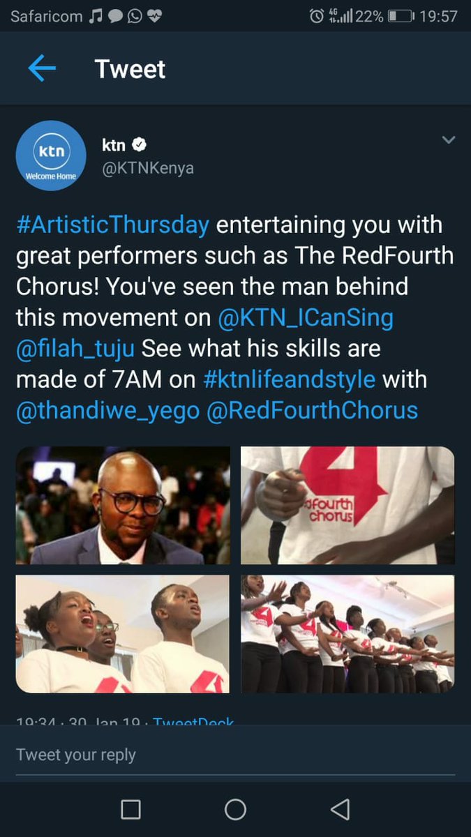 kellymarya58's tweet photo. It's our dream.....
We live for it, sweat for it and love it all through....
(New year with great beginnings)
#ktnlifeandstyle
#RedFourthChorus
#RedFourthVox
@filah_tuju @shey_chabi @RedFourthChorus @ignitiusvinny https://t.co/Cv53s8GTEy