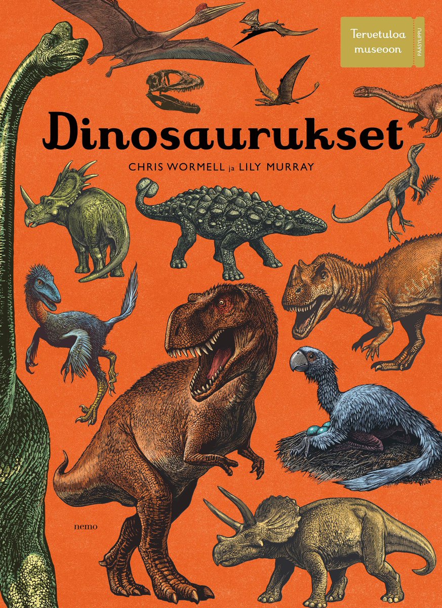 Dinofanin tiedonjanoon tarkka ja visuaalisesti  tyylikäs #Dinosaurukset-kirja:

"Lasten #tietokirja'n suuri koko on kuin dinosauruksia varten suunniteltu:
isoissa kuvissa jokainen kynsi ja hammas pääsee oikeuksiinsa", vinkkaa <a href="/KodinKuvalehti/">Kodin Kuvalehti</a>.
#kirjat
#lastenkirjat
#nemokustannus