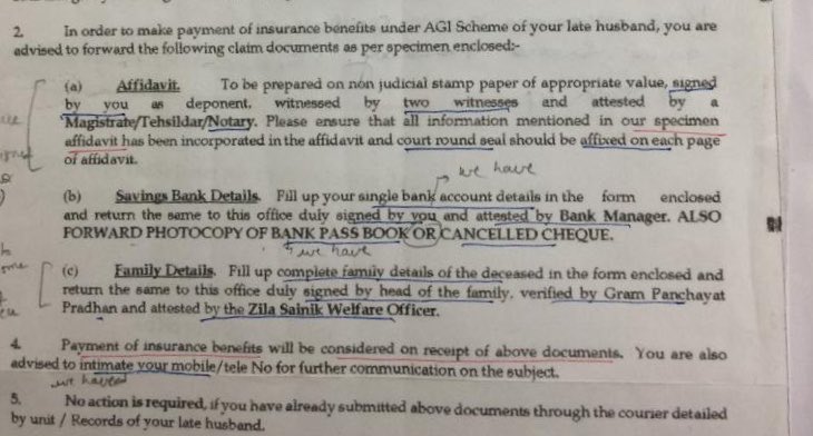  #BirthOfAForcesWidow 53rd Tweet  #31stDayofWidowhood SLEDGEHAMMER HITS!! Hello Widow, You were waiting for Insurance money to reach in 30 days!!! Here is my letter in ENGLISH, having requirements that will tire you out. I care a damn that your husband died. Read my para FOUR.