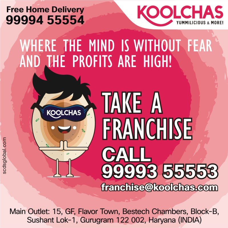 Koolchas01's tweet photo. A great food with a great business profit! Now earn big with KOOLCHAS while you enjoy eatin’em!
#koolchas #breakfast #bestoffer #winter #food #ncrfood #delhifoodblogger #foodie #foodstagram #instafood #kidsmeals #combomeals #bigbasketmeals #gurugram #yummilicious #franchise https://t.co/asE6Ww8f5o