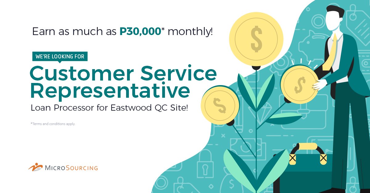 Join_MS's tweet photo. #NowHiring Loan Processor for a Financial Account at our Eastwood QC site!

Apply here: https://t.co/KSvyQAMfoH

Bring your friends and earn P10,000 referral incentive! https://t.co/VdKKgZ1rjx