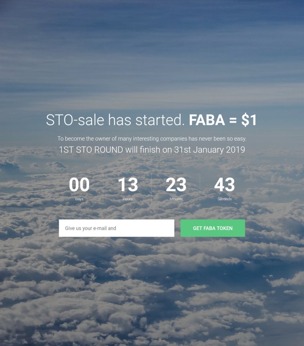 Less than 24hrs to the end of our Token Sales. Don't miss out on this last opportunity to buy Faba tokens at USD 1 per Faba token.

Visit vc.fabainvest.com to learn more.