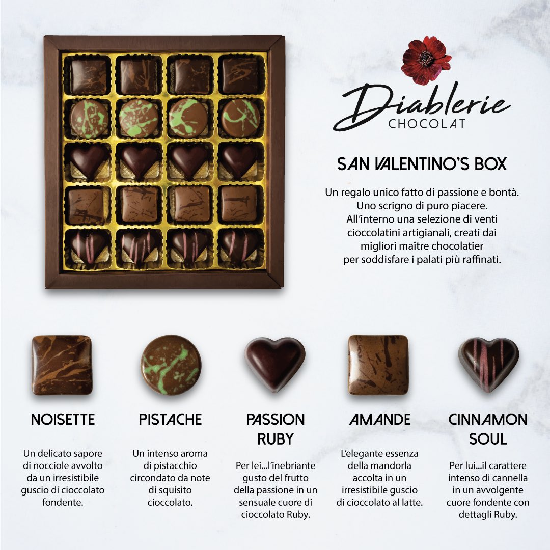 bellox98's tweet photo. Valentine’s Day Box by Diablerie Chocolat 💝 Twenty handmade chocolates for a special occasion.
Visit https://t.co/ZSSNpVvO4B https://t.co/tj32AdrnBg