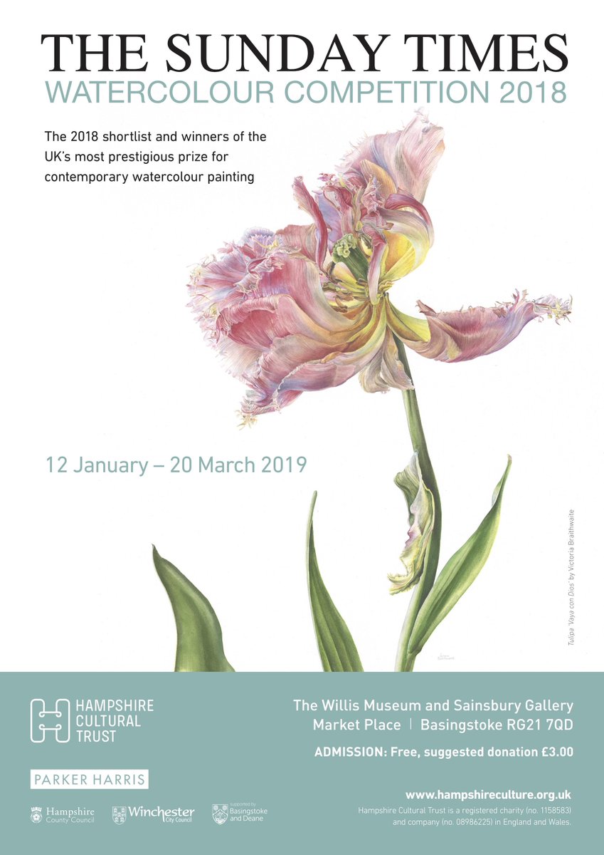 The Sunday Times Watercolour Competition 2018 is currently on display @WillisHCT, an early Victorian building where #janeausten attended dances. #STWC18 is the largest and most prestigious prize for contemporary #watercolourpainting in the UK - well worth a visit! @HantsCulture