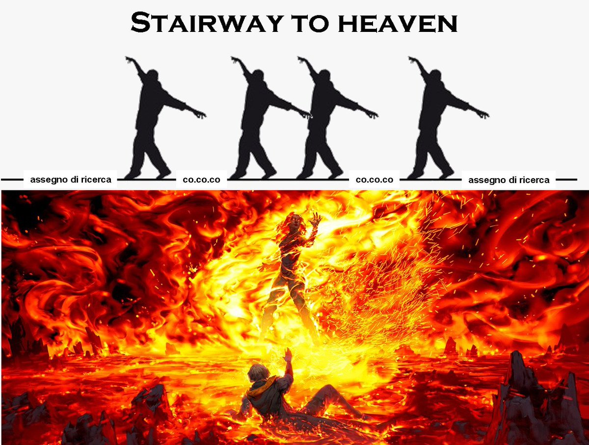 Per non proseguire sulla #stairwaytoheaven e cambiare direzione c'è solo un strada: la #stabilizzazione di tutti gli aventi diritto #Madia: #c2idonei e #c2esclusi, #chiamatedirette e #c1nonprioritari. I #fondi dedicati ci sono, vanno solo usati. <a href="/lofioramonti/">Lorenzo Fioramonti</a> <a href="/StampaCnr/">Stampa Cnr</a>