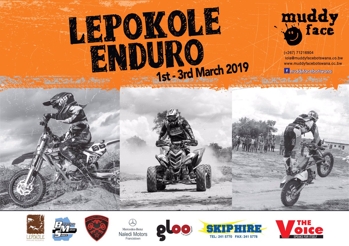 MuddyFaceBW's tweet photo. Have you booked? Camping space is filling up - weโre super excited! Go book now https://t.co/OpyrG278EG
#enduro #muddyfacebotswana #letsgetdirty #adventure #dirtbikes #offroad #exploration #funtimes #readytorace https://t.co/SIl37jjhbM