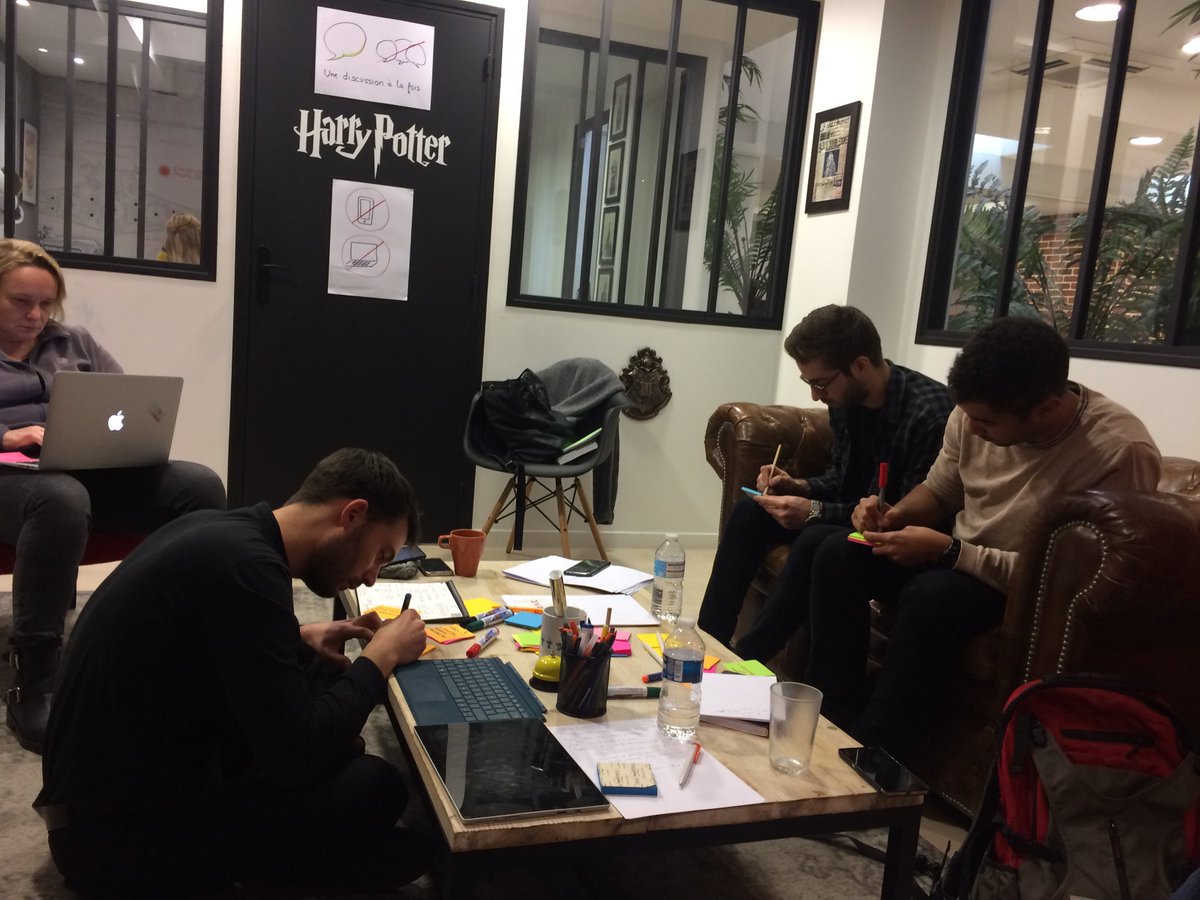 MaximeLECOQ4's tweet photo. La recette du bonheur: un problème, une idée, une équipe de coach, de data analyst&amp;engineer, de POs. En une après midi offerte par @benextcompany nous avons accomplis un pas de géant, l'autre nom de l'impact mapping. @ddreptate and the spacelab team, thanks for believing in us ! https://t.co/hDqJmzOEYo