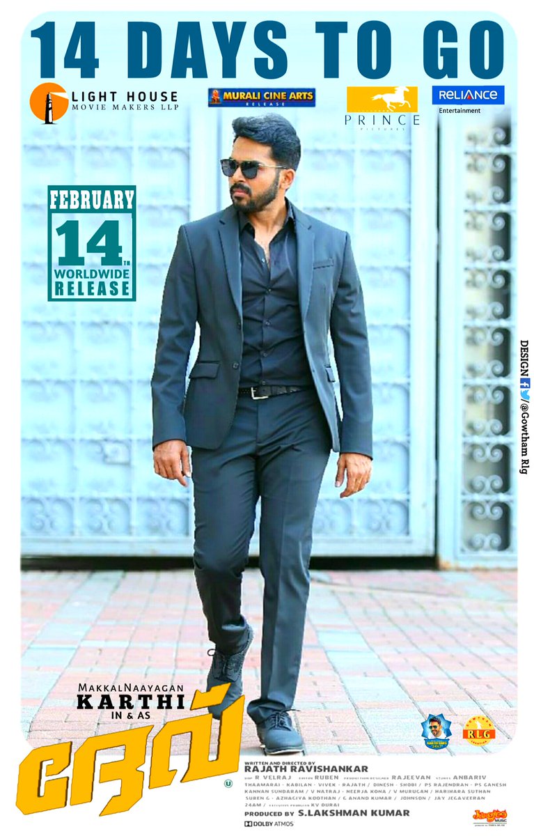 singamgroup8's tweet image. #14DaysToGoDev | #DevTrailerFromToday | #DevTrailer | #Dev 😍 @Karthi_Offl @Rakulpreet @PrincePictures_