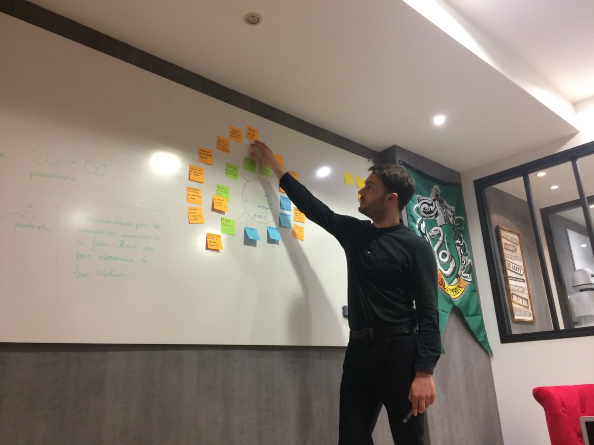 MaximeLECOQ4's tweet photo. La recette du bonheur: un problème, une idée, une équipe de coach, de data analyst&amp;engineer, de POs. En une après midi offerte par @benextcompany nous avons accomplis un pas de géant, l'autre nom de l'impact mapping. @ddreptate and the spacelab team, thanks for believing in us ! https://t.co/hDqJmzOEYo