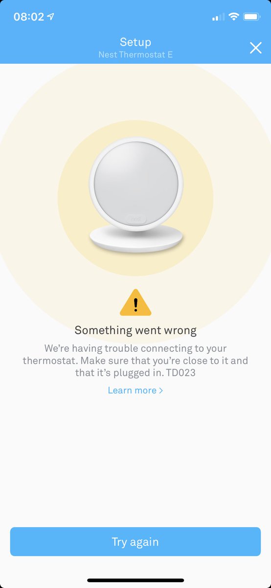 nicklock05's tweet photo. @nestsupport_uk nest heating stopped working two days ago, trying to restore and keep getting error message https://t.co/19b5hsez6J