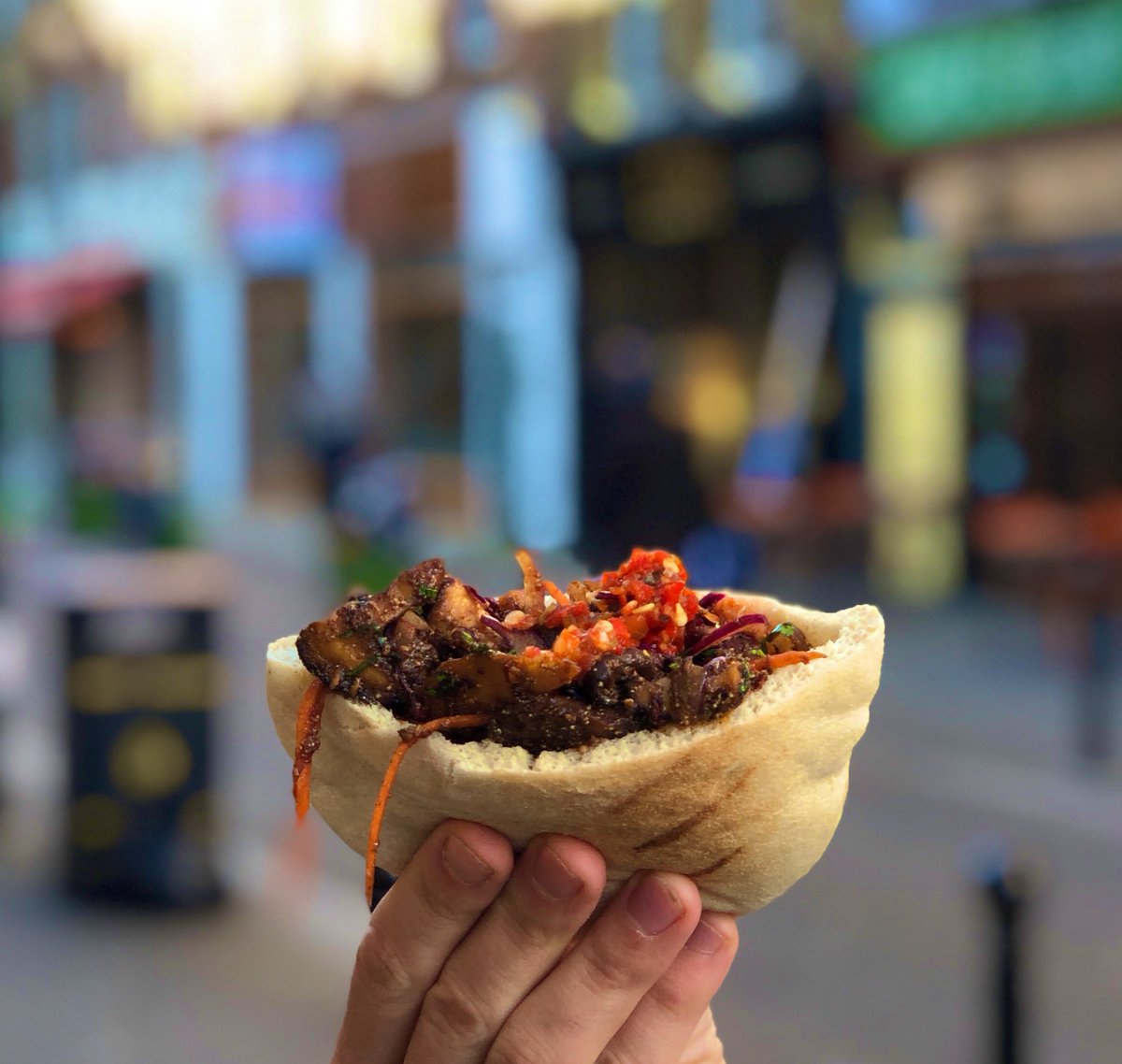 Only 3 days left to try <a href="/AliBorer/">ali borer</a>’s spicy Thai treat over <a href="/SHAWARMABAR/">SHAWARMA BAR</a> - Thai wild mushroom, tofu larb &amp; red nahm jim - it’s basically <a href="/FelicitySpector/">FelicitySpector</a>’s worst nightmare🔥🌶