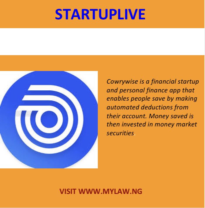 oneworq's tweet image. Startups in Africa are changing the status quo. With a favorable environment, proper infrastructure and support these startups will put Africa on the world map. This week we recognize @cowrywise check them out #mylaw #cowrywise #startuplive