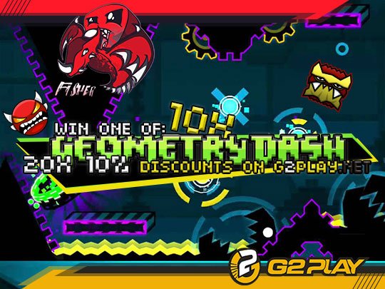Giveaway Time! 🥳
✅ 7en.g2play.net/join ✅
Just complete the tasks and you can win one of 30 prizes!

10x Geometry Dash for Steam 
20x 10% discount codes on G2PLAY.NET
