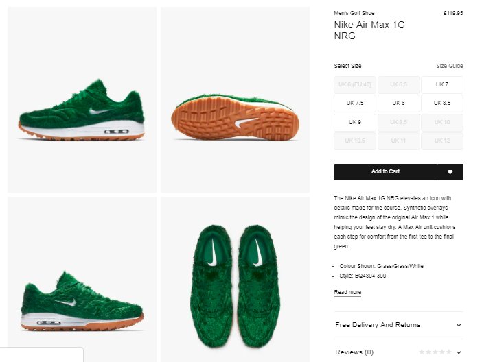 nike air max 1 g grass