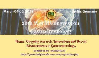 cmegastroconfer's tweet photo. Follow the Link: https://t.co/o5KaajBuop … … … … … #HurryUp! #SpecialRegistrationPackage available for the limited time...Confirm your #Participation for #CME #ConferenceSeriesCongress #Gastroenterology 2019 at Berlin, Germany during March 04-05, 2019...#Gastro_Oncology. https://t.co/BaXKuH35rr