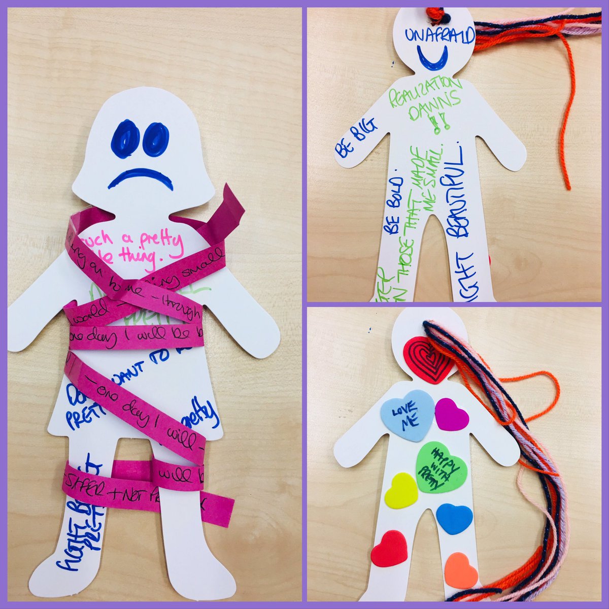 MsPcounselling's tweet photo. Today some of our Stepping Stones group creatively reflected on their life journeys through the challenges, the fears and finding the strength within to be themselves. A powerful, moving, inspiring day #strength #courage sharing together #powerinsharing https://t.co/8mM0ubFqJG