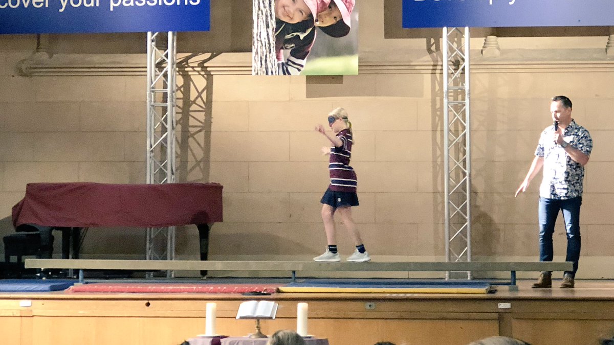 petemorton_'s tweet photo. Chapel @AnnesleySA. Courage helps me overcome the fear which says it can’t be done. #ValuableAction #courage #Moses #RedSea #balancebeam https://t.co/LTUq2KC9LA