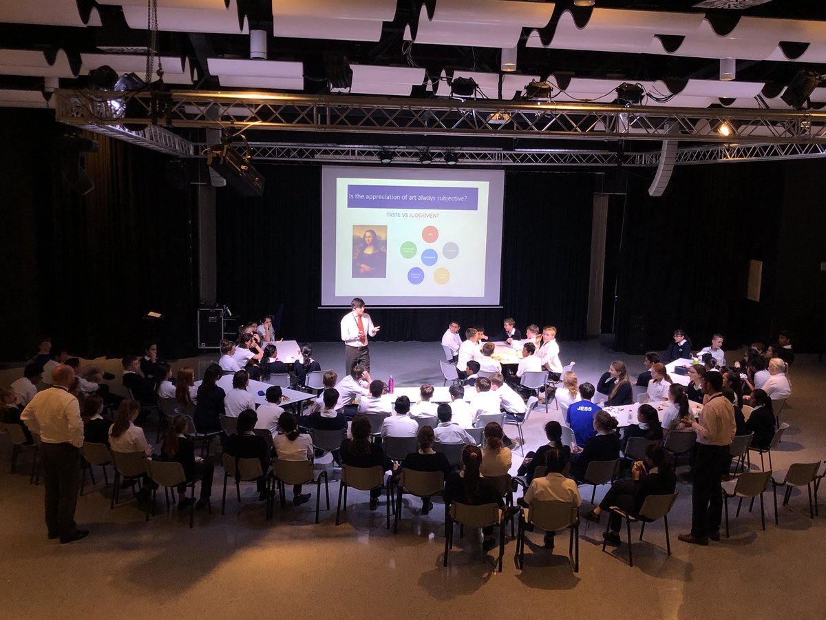 JESSEnrichment's tweet photo. Academic Enrichment Session 4. Mr Kosta in full swing discussing ‘Ethics and Art’. Over 70 students in attendance. https://t.co/cLfy81N52f