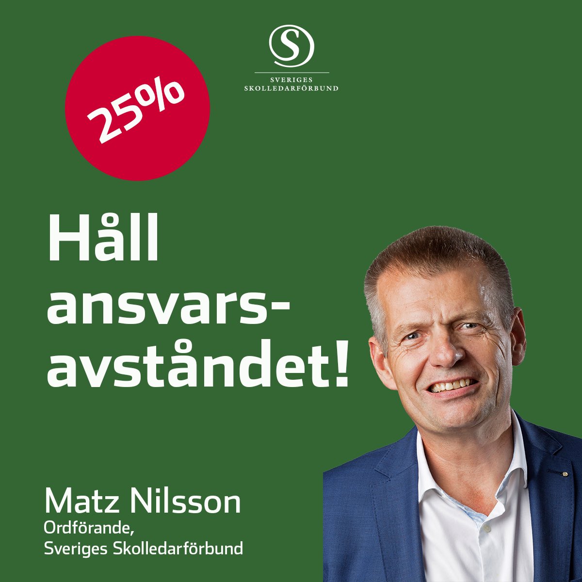 ANSVARSAVSTÅND (25%) är ett viktigt begrepp Det handlar om att lönen ska speg­la den faktiska skillnaden mellan che­fens uppdrag o ansvar och medarbetarnas Det ska synas ordentligt i lönekuvertet att uppdraget som skol­ledare är ett av samhällets viktigaste! ⁦@Skolledare⁩