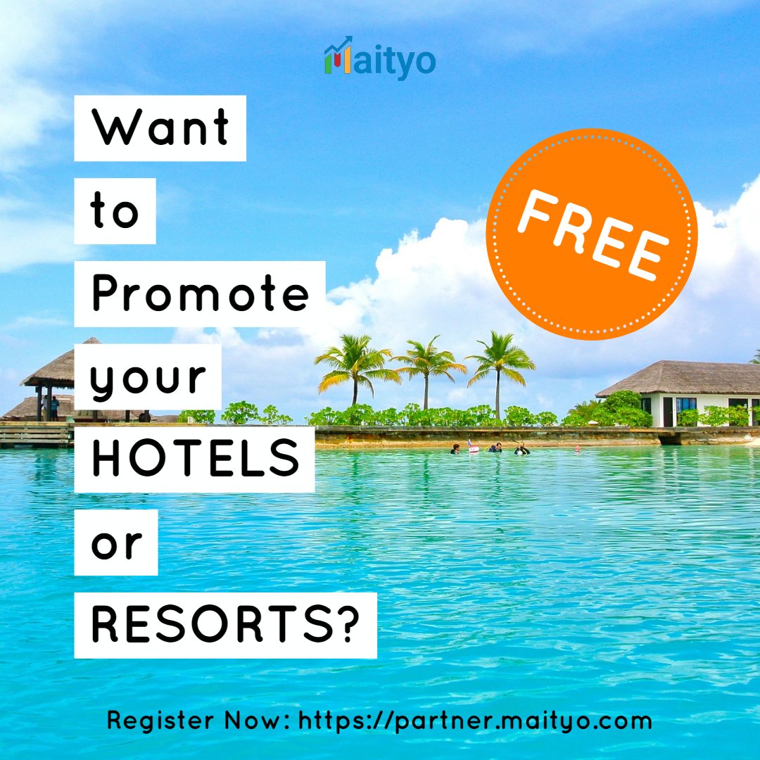 WinnoproTech's tweet photo. Want to Promote your #Hotels, #Resorts?

Publish your business on Maityo https://t.co/6sfll67cYy and start #automated #Integrated Digital Marketing for FREE!

Register -> Create -> Publish 

Start here: https://t.co/kWGc21WPRS 

#OnlineMarketing #DigitalMarketing #SocialMedia https://t.co/OXe8ESd9tj
